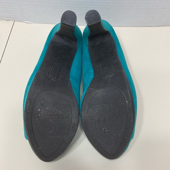 JustFab Women’s Size 10 “Ada” Platform Faux Suede Heels Pumps Peep Toe Preppy - Picture 6 of 16